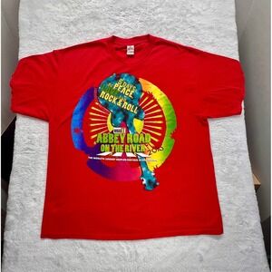Vintage Abbey Road on the River 2010 Red T-Shirt 5 Days of Peace Rock & Roll 2XL